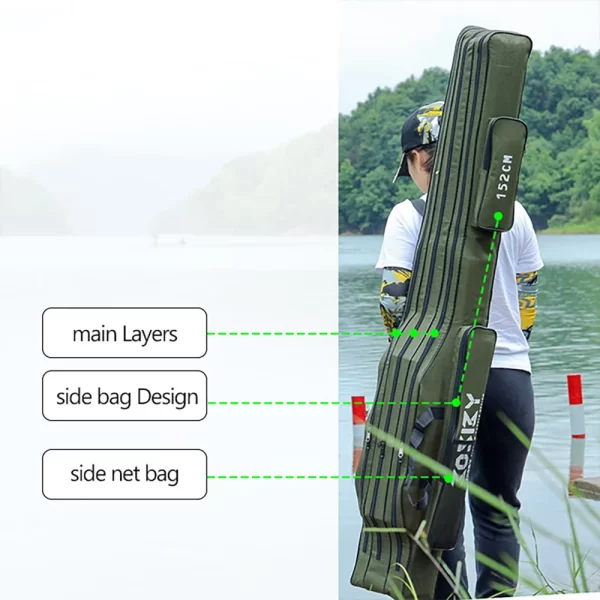 Bolsa de Transporte Dobrável para Canas de Pesca JOSBY 122cm/152cm/182cm - Image 5