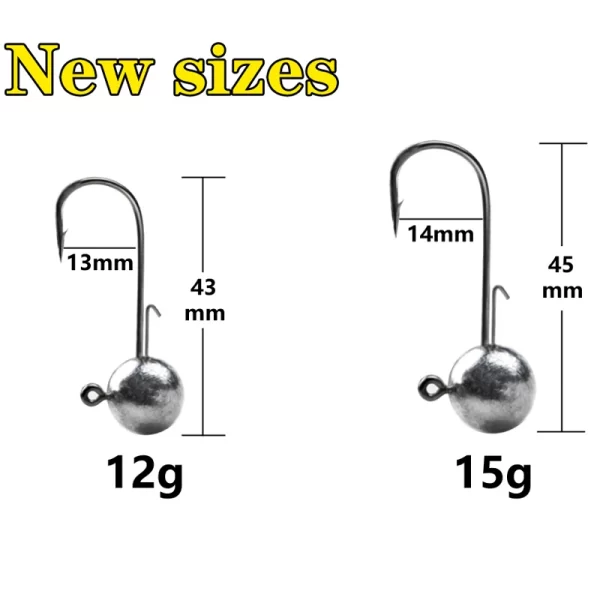 Anzós Jig Heads NED 1g-20g para Softbaits (10 Unidades) - Image 4
