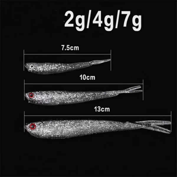 Amostra Softbait (Fluke) 2-7g 7.5-13cm (5 unidades) - Image 6