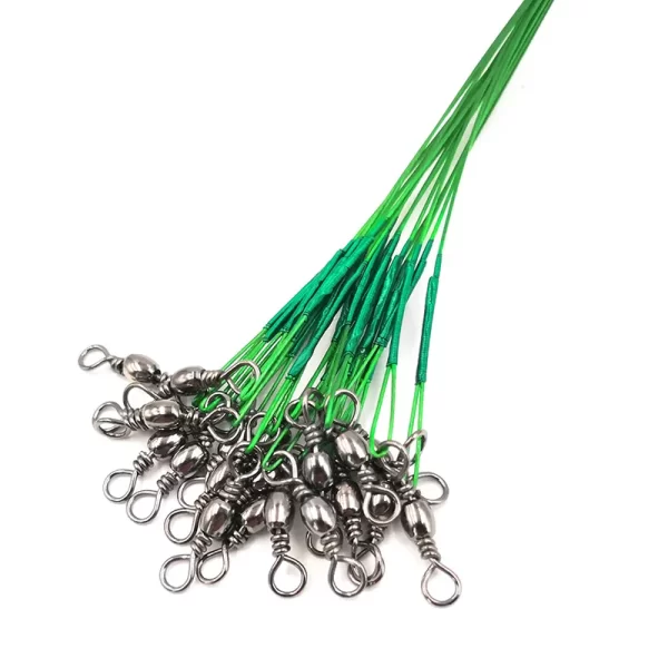 Conjunto de 10 Estralhos de Aço Inoxidável com Destorcedor para Pesca - Image 2