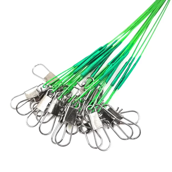 Conjunto de 10 Estralhos de Aço Inoxidável com Destorcedor para Pesca - Image 3