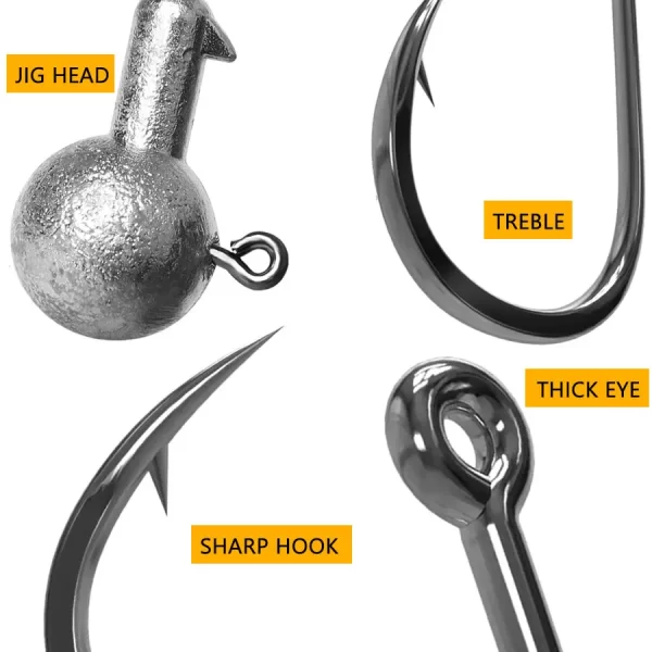 Anzol Jig Head JYJ para Amostras Soft e Criaturas Artificiais - 1g a 28g - Image 2