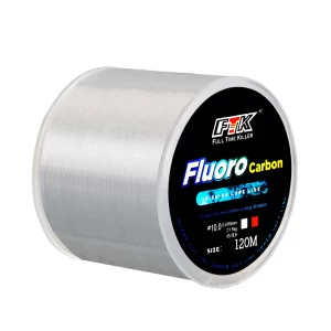 Linha de Pesca 120m com Revestimento de Fluorocarbono 0.20mm-0.60mm