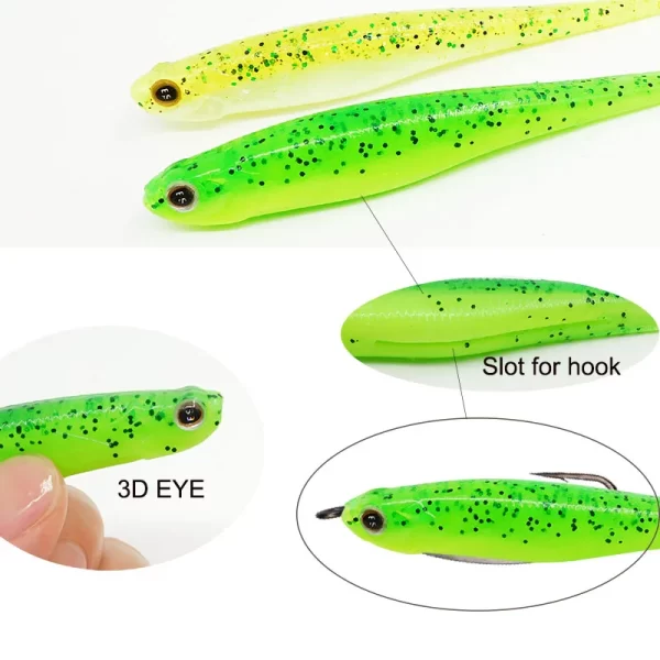Amostra Softbait (Fluke) ESFISHING Real Shad 130mm -  6 Unidades - Image 4