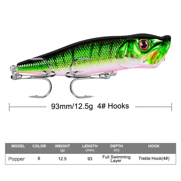 Amostra Flutuante Flysand Popper 93mm 12.5g - Image 3