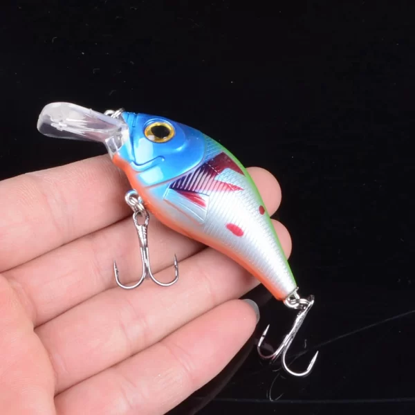 Amostra Crankbait Sinking VIB 7.5cm 10.2g com Anzóis Triplos - Image 8