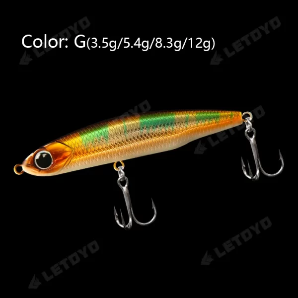 Amostra Sinking Pencil LETOYO 3.5g-12g Stickbait para Predadores - Image 15