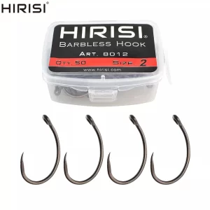 Anzóis Sem Farpa HIRISI 8012 (50 Unidades)