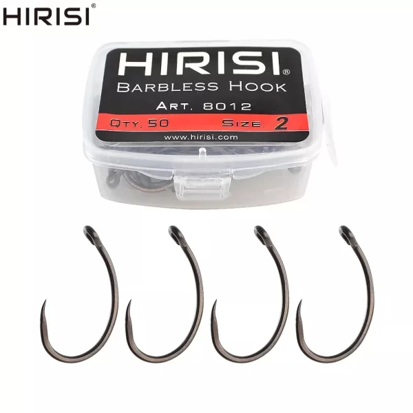 Anzóis Sem Farpa HIRISI 8012 (50 Unidades)