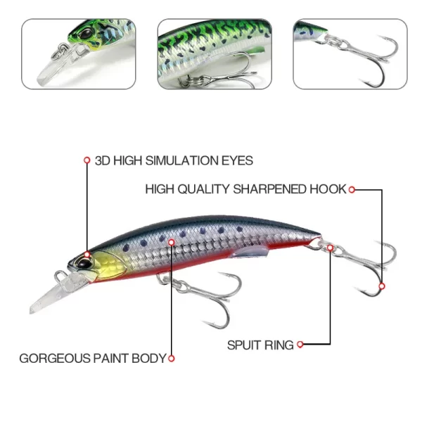 Amostra Jerkbait Sinking 92mm 40g - Image 5