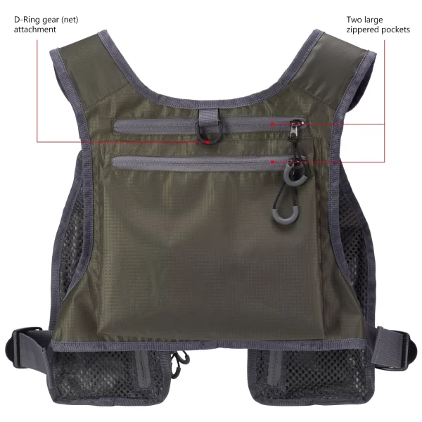 Colete de Pesca Ultraligeiro Bassdash FV08 com Pack Frontal Ajustável - Image 2