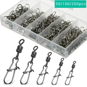 Conjunto de Conectores com Destorcedores Delysia King 50/100/200 Peças em Aço Carbono