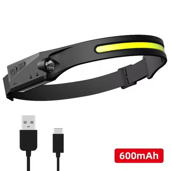 Lanterna LED de Cabeça USB Recarregável – 5 Modos, Sensor de Movimento - Image 7