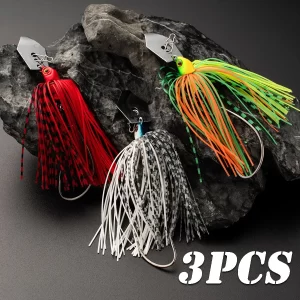 Conjunto de Amostras Chatterbait 94mm 9g com Saia (3 Unidades)