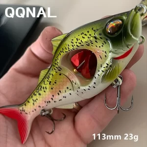 Amostra Swimbait Articulada com Hélice 83mm-113mm, 10g-23g para Predadores