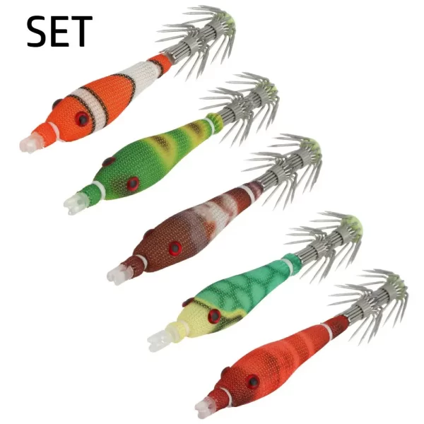 Conjunto de 5 Amostras Fluorescentes Hardbait Camarão (Palhaço) 3.3g 60mm - Image 8