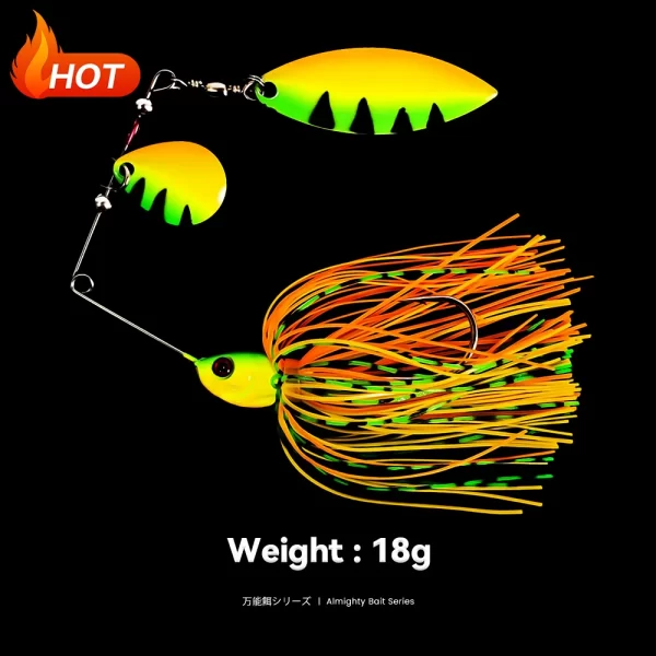 Amostra Spinnerbait Bazooka 15g 90mm com Saia de Silicone - Image 5