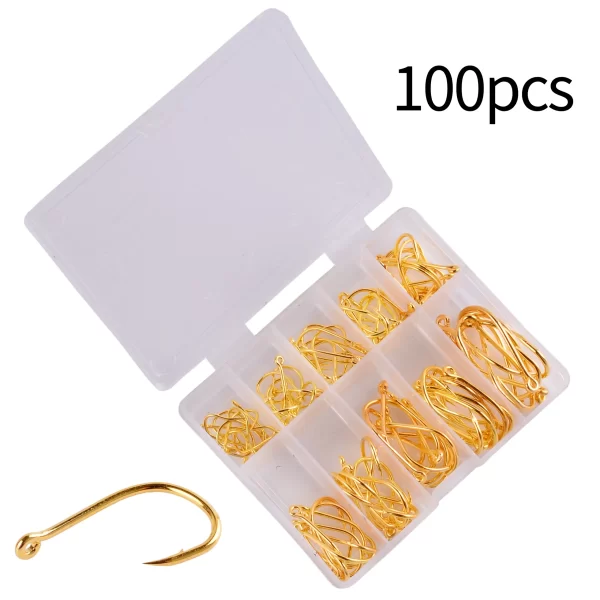 Conjunto de Anzóis J Aorace em Aço Carbono com Farpa (100 Unidades) - Image 8