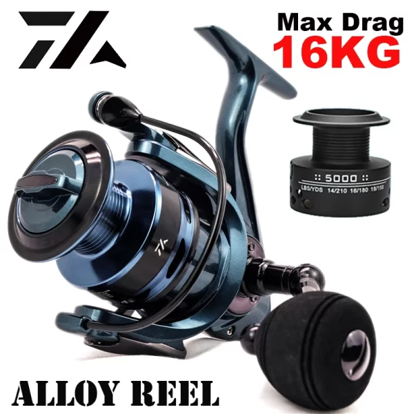 Carreto 7A Spinning de Liga Leve Drag 15,5KG 5.5:1 ou 4.7:1