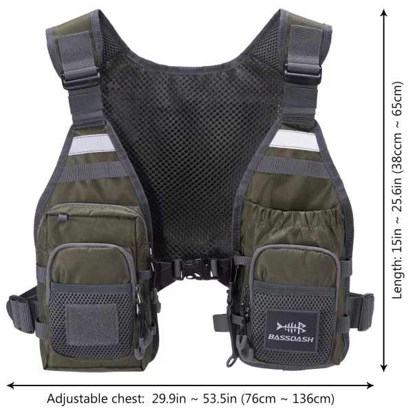Colete de Pesca Ultraligeiro Bassdash FV08 com Pack Frontal Ajustável - Image 4