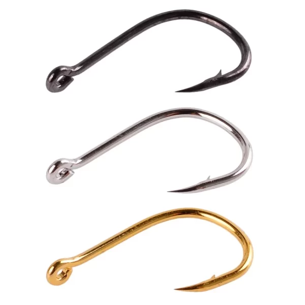 Conjunto de Anzóis J Aorace em Aço Carbono com Farpa (100 Unidades) - Image 3