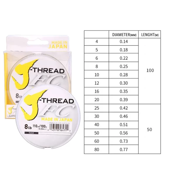 Linha Fluorocarbono DAIWA J-Fluorocarbon 50m/100m - Image 4