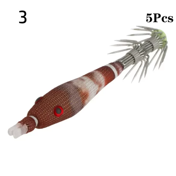 Conjunto de 5 Amostras Fluorescentes Hardbait Camarão (Palhaço) 3.3g 60mm - Image 10
