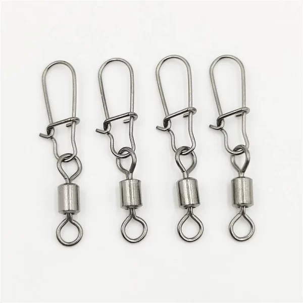 Conector Giratório com Rolamento de Aço Inoxidável (20 Unidades)