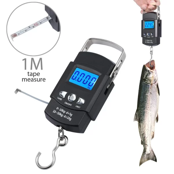 Balança Digital Portátil 10g/50kg LCD com Fita Métrica Retrátil 100cm - Image 4