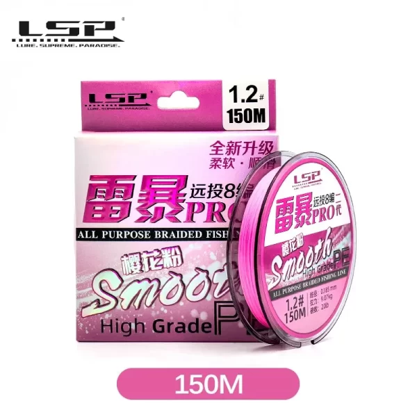 Linha Multifilamento LSP Thunderstorm Pro 2 PE, 8 Fios, 100-150m, 6-13kg - Image 6