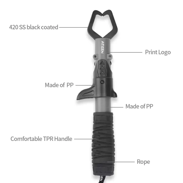 Conjunto de Alicate para Remoção de Anzóis e Gripper de Peixe em Aço Inoxidável - Image 3