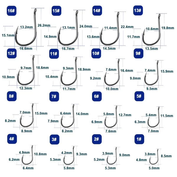 Anzóis 9KM J-Hook para Água Salgada e Doce (50-100 Unidades) - Image 2