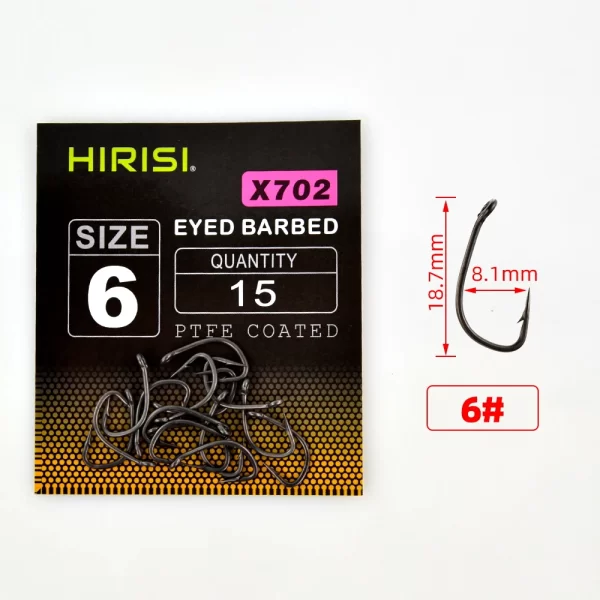 Anzóis para Carpa 15pcs de Aço Carbono com Revestimento PTEF - Image 7