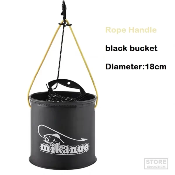 Balde Dobrável para Isco Vivo com Alça e Suporte para Bomba de Oxigénio (11-35L) - Image 9