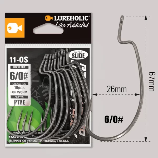 Anzol Offset PTFE Super Slide para Texas Rig e Drop Shot - Image 7