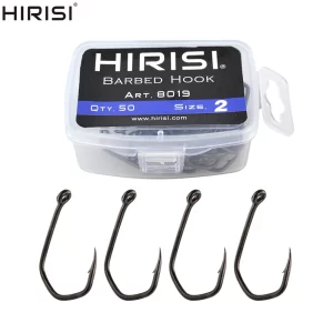 Anzóis com Farpa HIRISI PTFE em Aço Inoxidável Carbono (50 unidades)