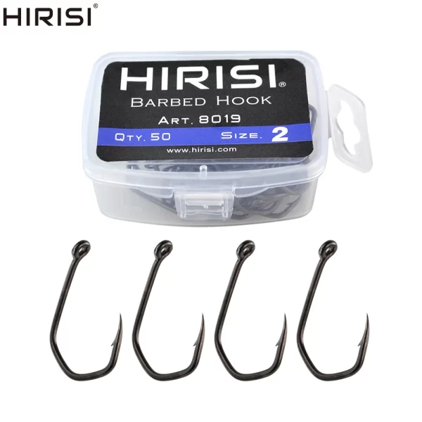 Anzóis com Farpa HIRISI PTFE em Aço Inoxidável Carbono (50 unidades)