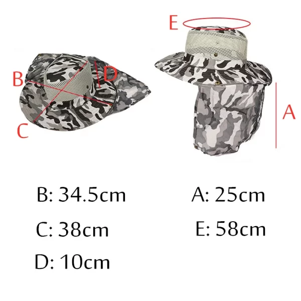 Chapéu de Pesca Respirável com Aba Larga e Proteção UV - Image 6