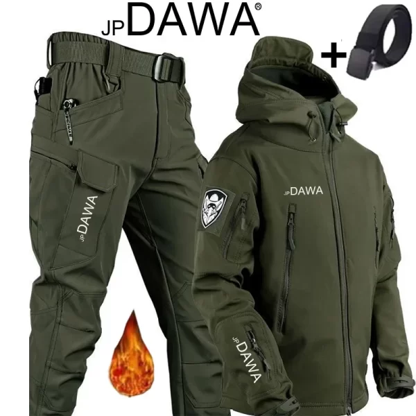 Fato de Pesca DAWA Softshell Térmico e Impermeável (Casaco e Calça) - Image 4