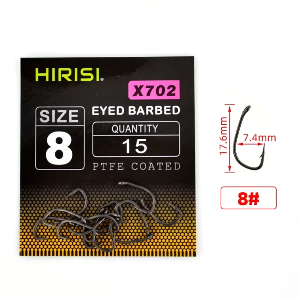 Anzóis para Carpa 15pcs de Aço Carbono com Revestimento PTEF - Image 8