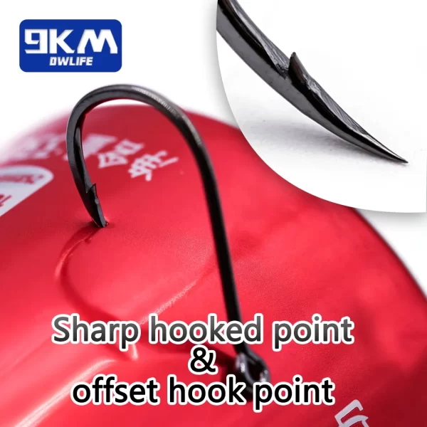 Anzóis 9KM J-Hook para Água Salgada e Doce (50-100 Unidades) - Image 3