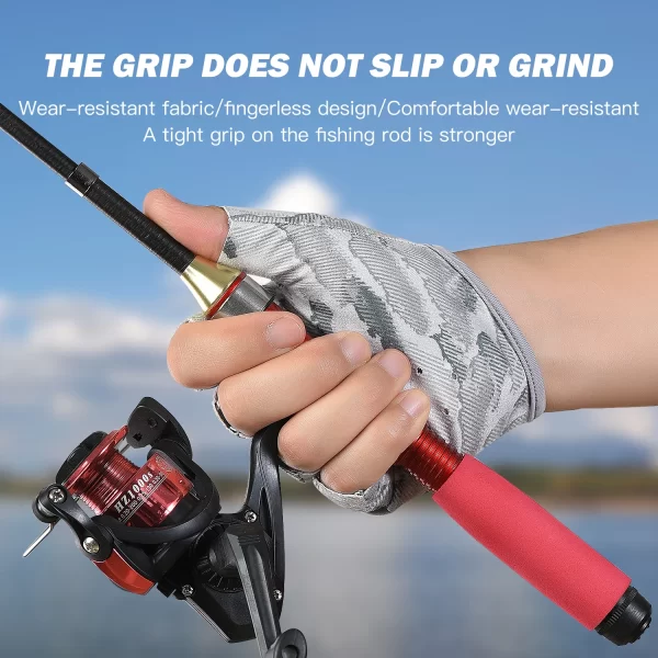 Luvas Meio Dedo Vilico Antiderrapantes e Resistentes para Pesca - Image 3
