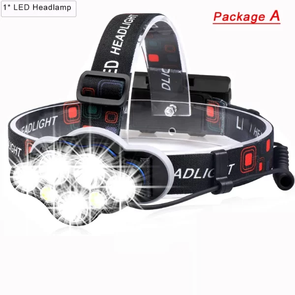 Lanterna Frontal LED 7 Lâmpadas Recarregável e Impermeável - Image 11