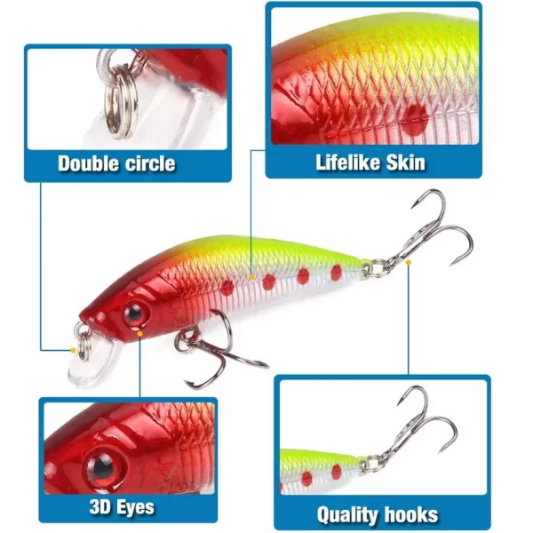 Amostra Jerkbait Flutuante Aorace 7cm 8g - Image 4