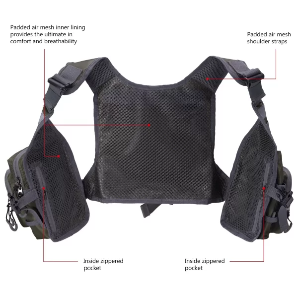 Colete de Pesca Ultraligeiro Bassdash FV08 com Pack Frontal Ajustável - Image 5