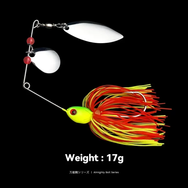 Amostra Spinnerbait Bazooka 15g 90mm com Saia de Silicone - Image 12