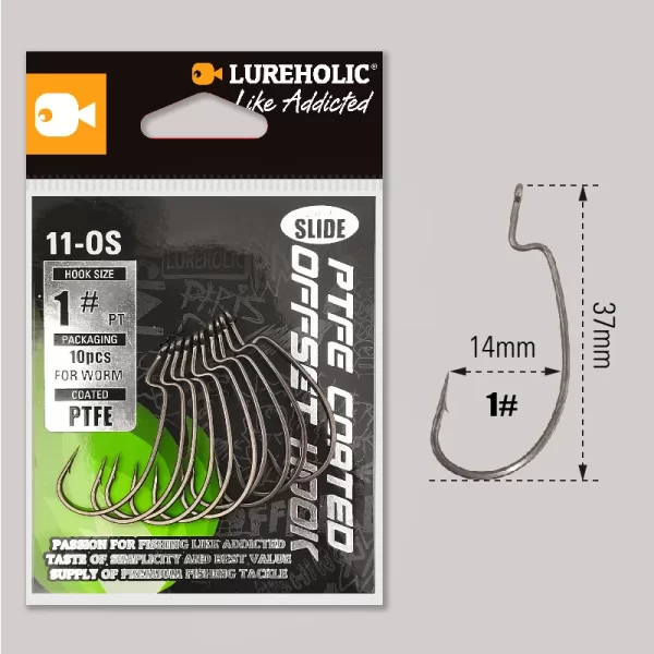 Anzol Offset PTFE Super Slide para Texas Rig e Drop Shot - Image 10