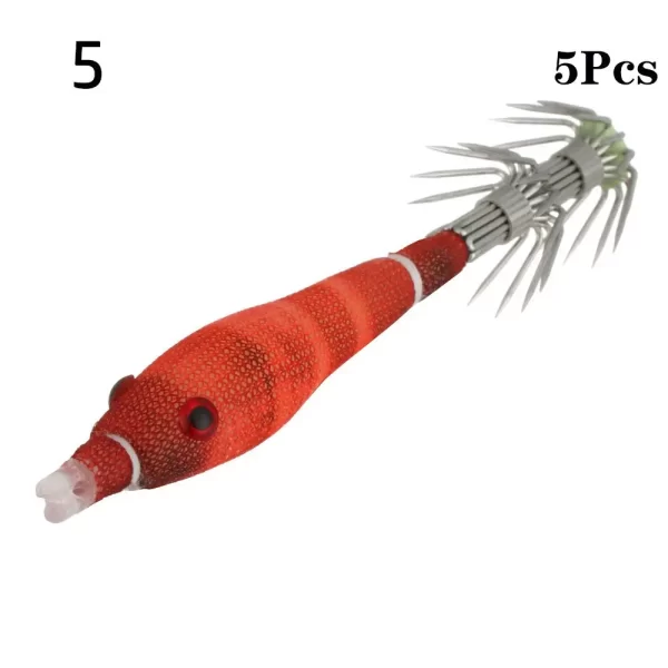 Conjunto de 5 Amostras Fluorescentes Hardbait Camarão (Palhaço) 3.3g 60mm - Image 7