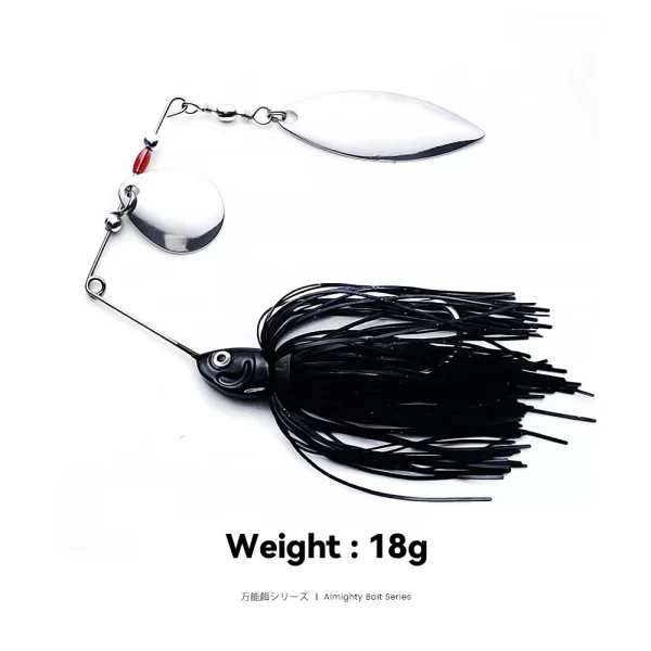 Amostra Spinnerbait Bazooka 15g 90mm com Saia de Silicone - Image 6