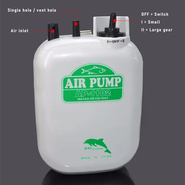 Bomba de Oxigenação de Isco Vivo – Portátil, Resistente à Água, Ajustável - Image 6